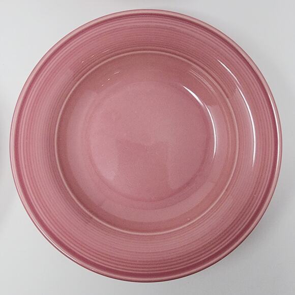 Nancy Calhoun Soup Bowls Set of 4 Solid Dark Rose Pink VTG Stoneware Japan EUC - Picture 6 of 8